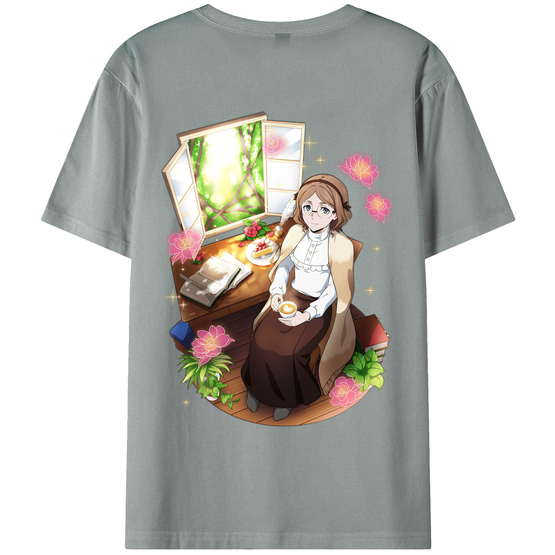 （画像用） 文豪ストレイドッグス Bungo Stray Dogs 綿100％ メンズ半袖Tシャツ（バックプリント） 通気性